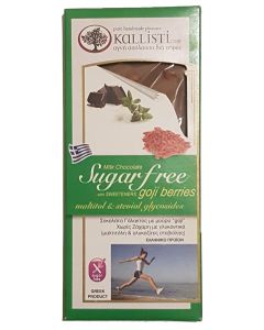 Kallisti Vollmilch Schokolade ohne Zuckerzusatz mit Goji Beeren (60g)