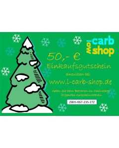 Nur ein Beispiel: l-carb-shop Geschenkgutschein 50€ zu Weihnachten